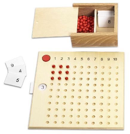 Multiplication Board with bead box