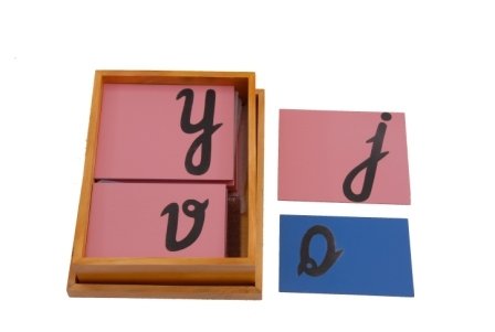Sand paper letters Cursive
